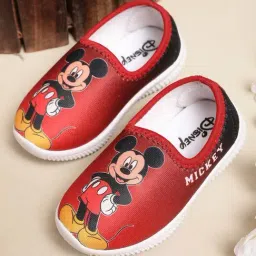 Kidsville Red & Black Mickey & Friends Printed Casual Slip-Ons-image-20