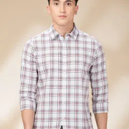 Being Human White Slim Fit Checks Shirt-picture-28