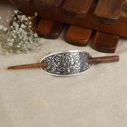 Teejh Akanksha Silver Lossy Bun Stick-picture-41