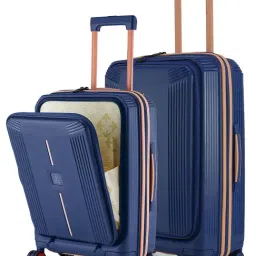 Nasher Miles Navy 8 Wheels Alexandria Hard-Sided Polypropylene Trolley Bag-picture-41