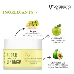 Volamena Overnight Lip Mask With Sugar, Green Apple Extract & Avocado Oil image 3