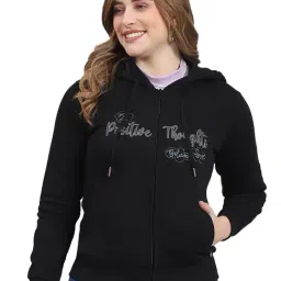 Monte Carlo Black Graphic Print Hoodie-image-2