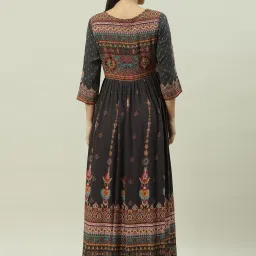 Biba Black Printed Anarkali Kurta image 2