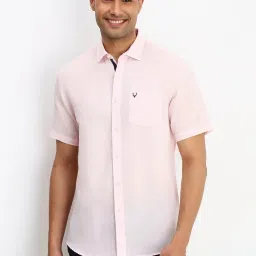 Allen Solly Pink Slim Fit Texture Shirt image 1
