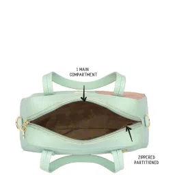 Baggit Blue Color Block Medium Bowler Bag image 4