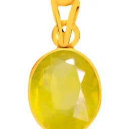 Clara Yellow Sapphire 6.5cts Panchdhatu Pendant image 1