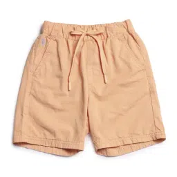 U.S. Polo Assn. Peach Cotton Casual Solid Shorts-image-1