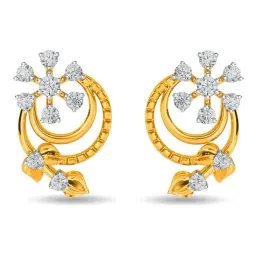 Kisna Diamond & Gold Jewellery 18k (750) Gold Lena Earring-picture-19