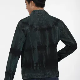 Jack & Jones Dark Green Regular Fit Cotton Denim Jacket image 2