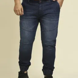 High Star Blue Cotton Slim Fit Jogger Jeans-image-96