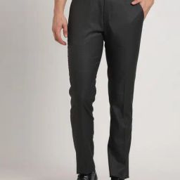 Turtle Charcoal Grey Slim Fit Trousers-picture-7