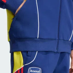 Adidas Blue Cotton Regular Fit Printed Sports Jacket image 4