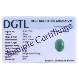 Clara Green Emerald 3cts Sterling Silver Pendant image 3