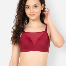Clovia Maroon Padded Non-Wired Full Figure Cami-Style Maternity Feeding Nursing  Bra image 1