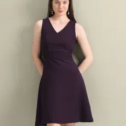 U.S. Polo Assn. Purple Regular Fit A Line Dress-picture-21