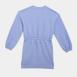 Tommy Hilfiger Blue Cotton Regular Fit Embroidered Dress image 2