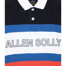 allen solly junior Allen Solly Kids Multicolor Color Block Full Sleeves Polo T-Shirt image 3