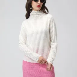 SHOWOFFFF Off White Cotton Solid Top-image-16