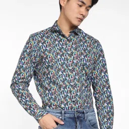 Jack & Jones Multicolor Slim Fit Printed Cotton Shirt image 1
