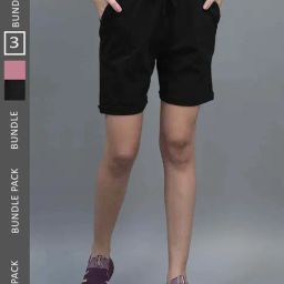 Dollar Pink & Black Cotton Shorts - Pack Of 3-picture-42