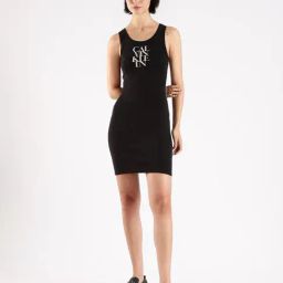 CALVIN KLEIN JEANS Black Slim Fit Bodycon Dress-picture-41