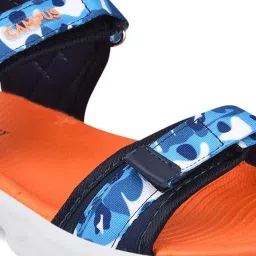 Campus Kids Navy & Orange Floater Sandals image 4