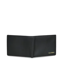 CALFNERO Men Black Solid Leather Two Fold Wallet image 2