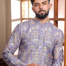 Koshin Floral Printed Straight Cotton Kurta image 2
