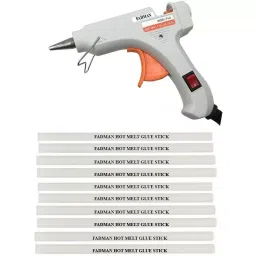 Fadman 20 W Standard Temperature Hot Melt Mini Glue Gun with 10 Stick White 7 mm Stick Dia., SH_white20wtmini10s-picture-43