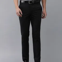 Park Avenue Men Checked Formal Trousers-picture-32
