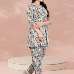 KANUDA Women Blue Poly Crepe Kurta Sets-picture-34
