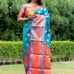 amirat Floral Zari Pure Silk Kanjeevaram Saree-picture-22