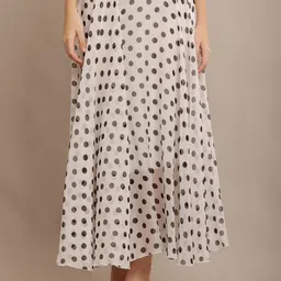 Raabta Fashion Dotted Print Midi Flared Skirt image 1