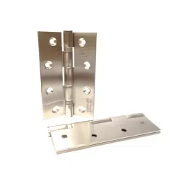 Ebco Door Hinges With 2 Ball Bearings, Size 125 x 75 x 30 mm Brushed Steel Finish and Stainless Steel 304 Body, DH2BC-53030 (Set of 2) image 1