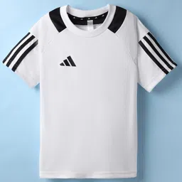 ADIDAS KIDS Knit Half Raglan Sleeves T-Shirt With Tape Detailing - White-image-85