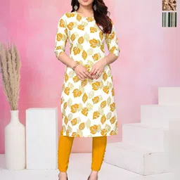 KETAKI FASHION Women Pack of 3 Floral Printed Regular Straight Calf Length Kurta-picture-29