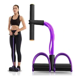 Zenoptix Multifunction Tension Rope, 6-Tube Elastic Yoga Pedal Puller Resistance Band, Natural Latex, for Abdomen/Waist/Arm/Leg Stretching Slimming Training image 1