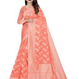 Florence Woven Design Zari Pure Cotton Banarasi Saree-picture-38