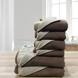 LABHAM Brown & Beige Other 450 GSM Towel Set-picture-16