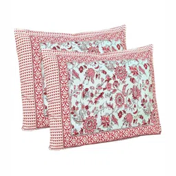 Bombay Spreads Turquoise Blue & Green Floral 180 TC King Bedsheet with 2 Pillow Covers image 4