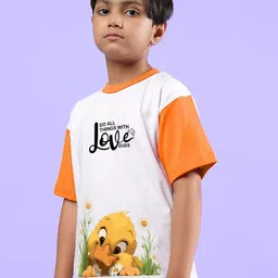 WEARDUDS Infant Kids Printed Drop-Shoulder Sleeves Pure Cotton Relaxed Fit Tshirt image 3