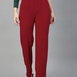Dream Beauty Fashion Women Maahir Straight Fit High-Rise Pleated Trousers-picture-17