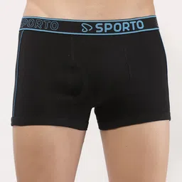 Sporto by Macho Men Pack Of 4 Brand Logo Low-Rise Outer Elastic Short Trunk image 2