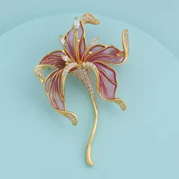 Kushal's Fashion Jewellery Zircon Studded Saree Clip Saree Accessories-picture-33