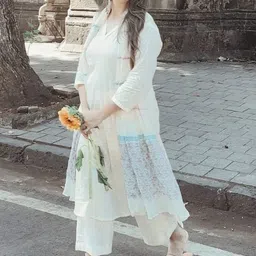 Anni Designer Women Textured Kurta with Trousers & Dupatta image 5