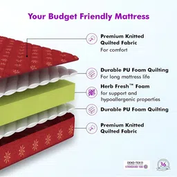 SLEEP SPA Maroon Soft Bounce Orthopedic Double Size Mattress image 3