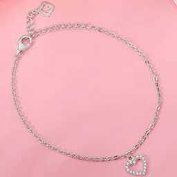 GIVA Women 925 Silver-Plated Zircon Studded Charm Bracelet-picture-40