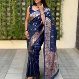 SGF11 Ethnic Motifs Zari Pure Silk Kanjeevaram Saree-picture-12