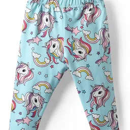Kookie Kids Full Length Leggings Unicorn Print - Blue-image-95
