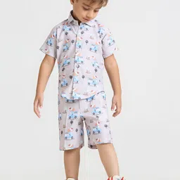 YK Boys Printed Shirt Collar Shirt With Shorts-image-27